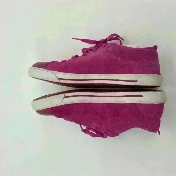 UGG Pink Suede Sneakers with Fur Lining Size 5 - Picture 3 of 6